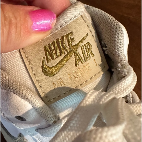 Nike Air Force 1 In White and Rattan size 8 - Picture 13 of 14